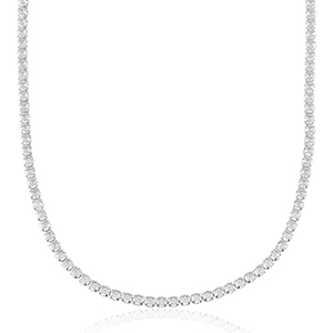Kettingen van Stainless steel Roestvrij staal (RVS) Zilver-crystal