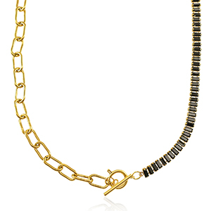 Kettingen van Stainless steel Roestvrij staal (RVS) Goud-black