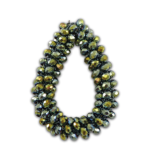 Hangers van facet drop Olive green
