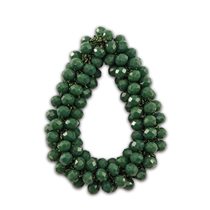 Hangers van facet drop Dark green