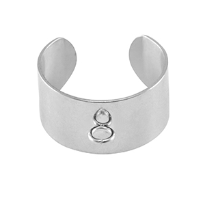 Benodigdheden van Stainless steel Roestvrij staal (RVS) ringen met oogje Silver