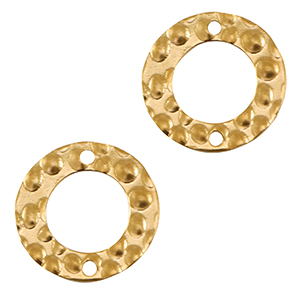 Bedels van Stainless steel Roestvrij staal (RVS) tussenstuk 15mm Gold