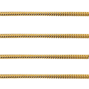 Benodigdheden van Stainless steel Roestvrij staal (RVS) jasseron snake 1.6mm Goud