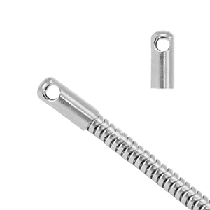 Benodigdheden van Stainless steel Roestvrij staal (RVS) eindkap voor jasseron snake &Oslash;2.5mm Zilver