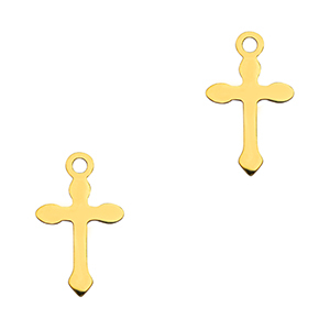 Bedels van Stainless steel Roestvrij staal (RVS) kruis Gold