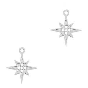 Bedels van Stainless steel Roestvrij staal (RVS) star Silver