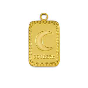 Bedels van Stainless steel Roestvrij staal (RVS) La Luna 'Courage' Gold