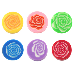 Polymeer kraal rose 10mm Multicolour
