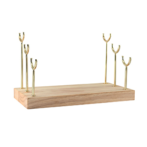 Sieraden display voor ringen 3 lagen Natural-gold