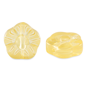 Glas kralen flower Yellow
