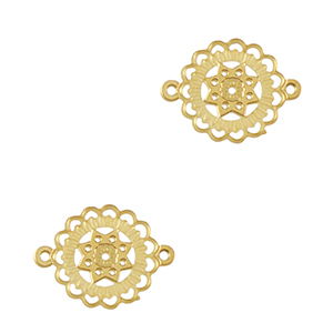 Bedels van Stainless steel Roestvrij staal (RVS) tussenstuk bohemian 10mm Gold