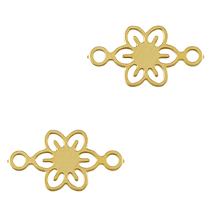 Bedels van Stainless steel Roestvrij staal (RVS) tussenstuk bohemian 6mm Gold