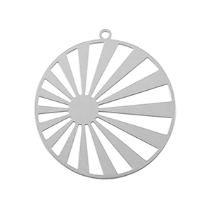 Bedels van Stainless steel Roestvrij staal (RVS) bohemian 28mm Silver