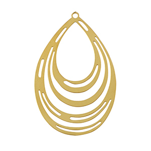 Bedels van Stainless steel Roestvrij staal (RVS) bohemian drop Gold
