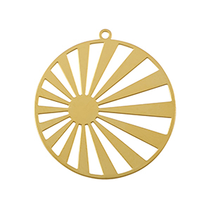 Bedels van Stainless steel Roestvrij staal (RVS) bohemian 28mm Gold