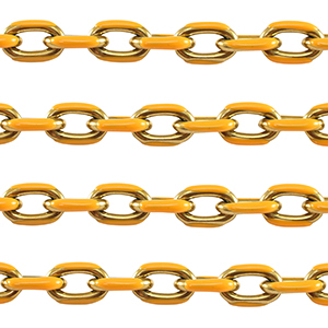 Benodigdheden van Stainless steel Roestvrij staal (RVS) jasseron ankerketting Gold-orange