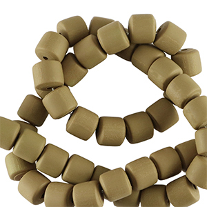 Polymeer kraal 6mm Ochre brown