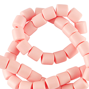 Polymeer kraal 6mm Vintage pink