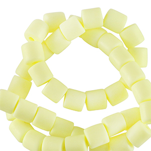 Polymeer kraal 6mm Pale yellow