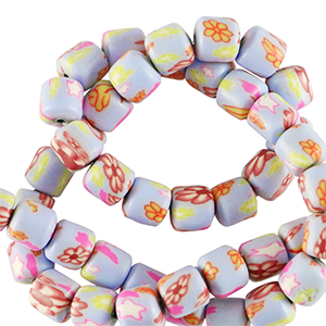 Polymeer kraal 6mm Lila-multicolour