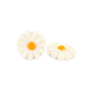 Schelp kralen flower White-yellow orange
