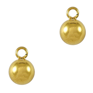 Bedels van Stainless steel Roestvrij staal (RVS) ball 6mm Gold