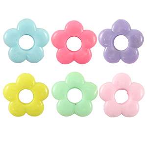 Kralen acryl look flower Multicolour pastel