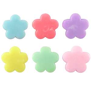 Kralen acryl look flower Multicolour pastel