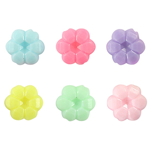 Kralen acryl look flower Multicolour pastel