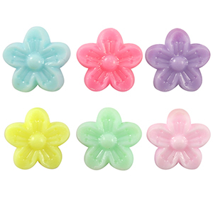 Kralen acryl look flower Multicolour pastel
