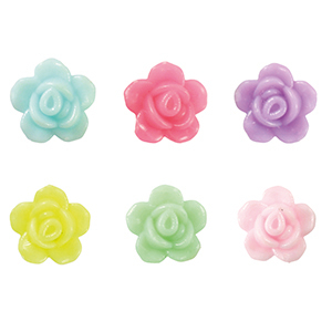 Kralen acryl look rose Multicolour pastel