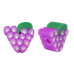 Polymeer kraal grape Purple-green