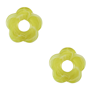Flower Acryl bedels Lime green