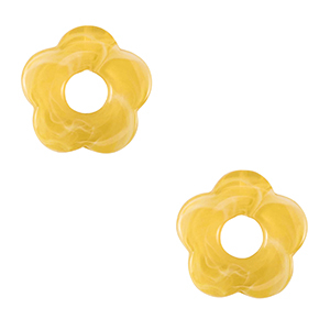 Flower Acryl bedels Yellow