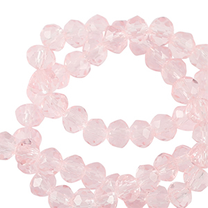 Facet kralen top quality disc 4x3mm Palace rose