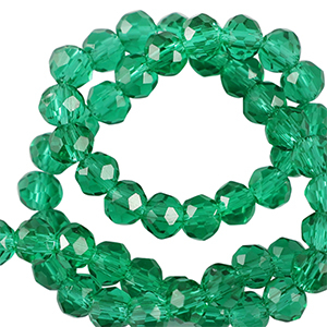 Facet kralen top quality disc 3x2mm Eden green