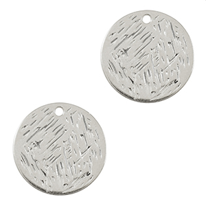 Metaal bedels DQ 20mm Antiek zilver (nikkelvrij)