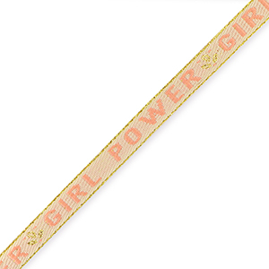 Tekstlint "girl power" Pale pink-blush pink