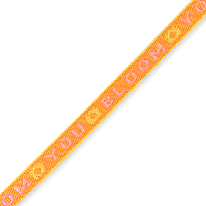 Tekstlint "you bloom" Orange-paisley purple