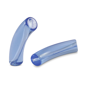 Acryl kralen tube Carolina blue