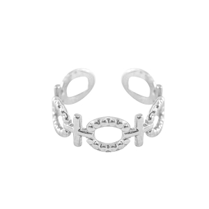 Ringen van Stainless steel Roestvrij staal (RVS) Zilver