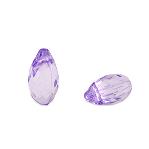 Acryl kralen drop Purple transparent