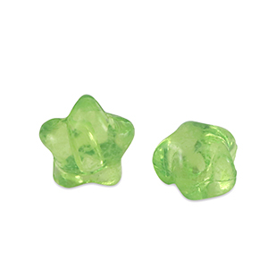 Acryl kralen star Spring green transparent