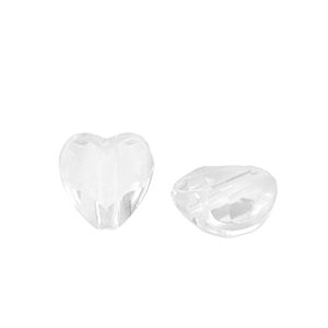 Acryl kralen heart Transparent