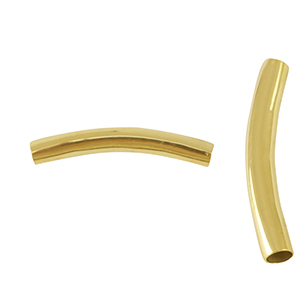 Kralen van Stainless steel Roestvrij staal (RVS) tube 40mm Gold