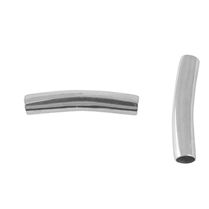 Kralen van Stainless steel Roestvrij staal (RVS) tube 30mm Silver