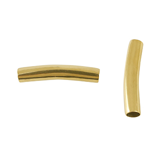 Kralen van Stainless steel Roestvrij staal (RVS) tube 30mm Gold