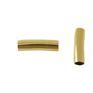 Kralen van Stainless steel Roestvrij staal (RVS) tube 20mm Gold