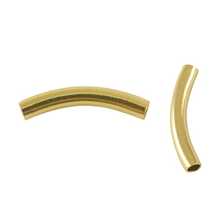 Kralen van Stainless steel Roestvrij staal (RVS) tube 25mm Gold