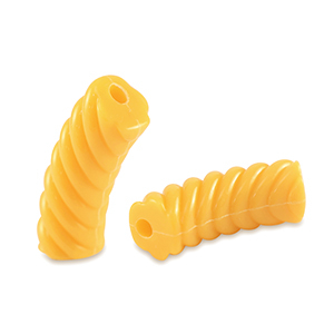 Acryl kralen tube twisted Spectra yellow
